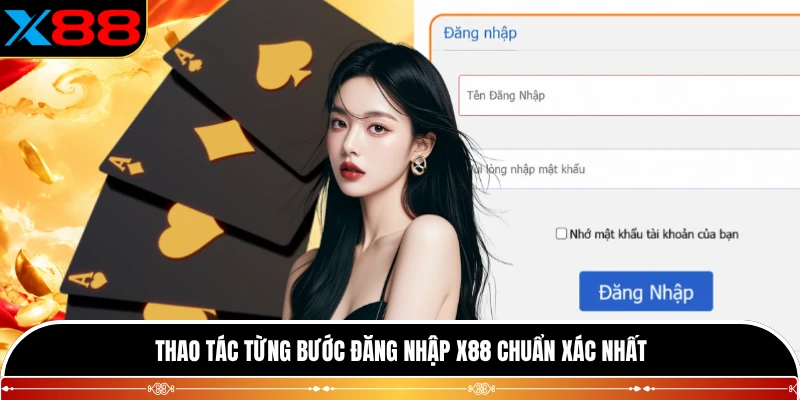 Thao tác từng bước đăng nhập X88 chuẩn xác nhất